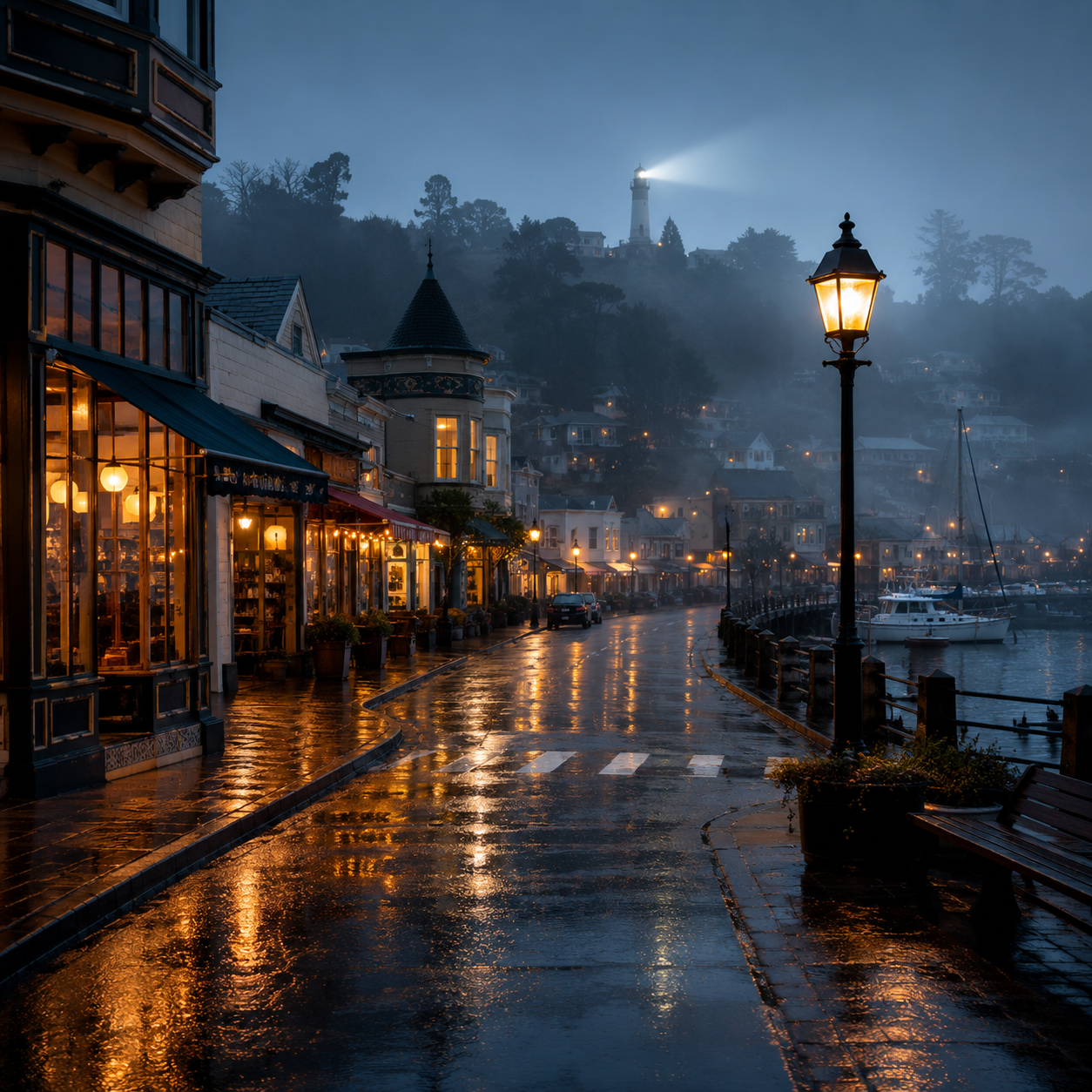 Old downtown by the harbor